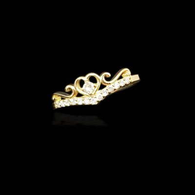Anel Ouro 18K Coroa de Diamantes - Masate Exclusive